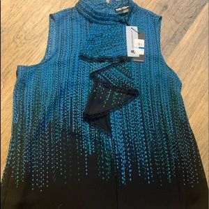 Sleeveless Woman’s Designer Blouse. Polyester